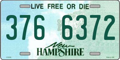 NH license plate 3766372
