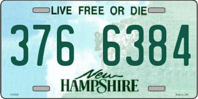 NH license plate 3766384