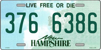 NH license plate 3766386