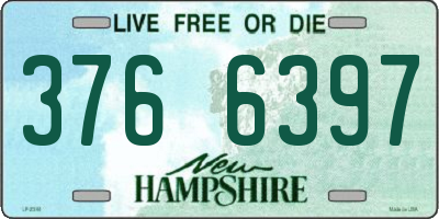 NH license plate 3766397