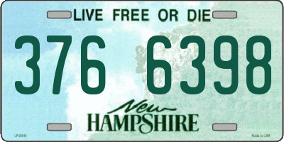 NH license plate 3766398