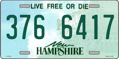 NH license plate 3766417