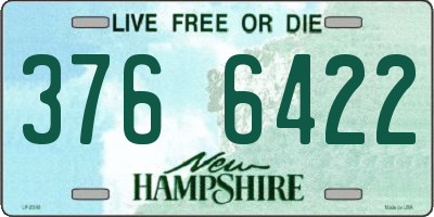 NH license plate 3766422