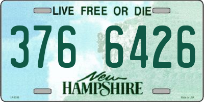 NH license plate 3766426
