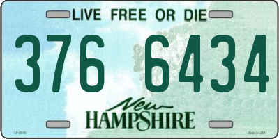 NH license plate 3766434