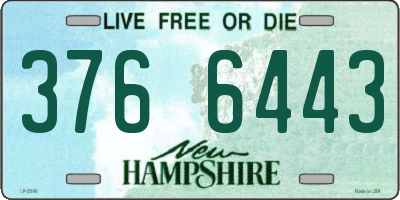 NH license plate 3766443