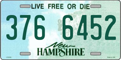 NH license plate 3766452