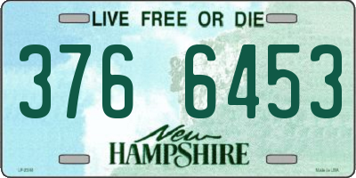 NH license plate 3766453