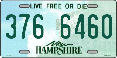 NH license plate 3766460
