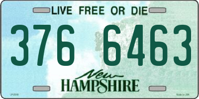 NH license plate 3766463