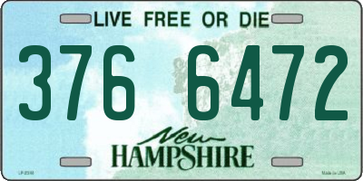 NH license plate 3766472