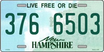 NH license plate 3766503