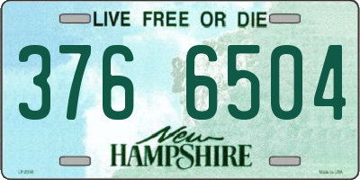 NH license plate 3766504