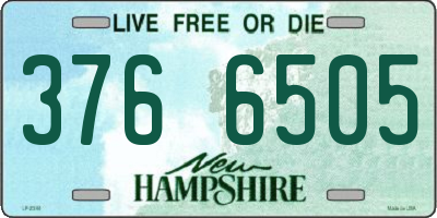 NH license plate 3766505