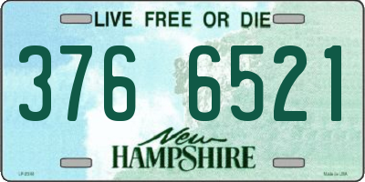 NH license plate 3766521