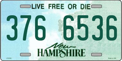 NH license plate 3766536