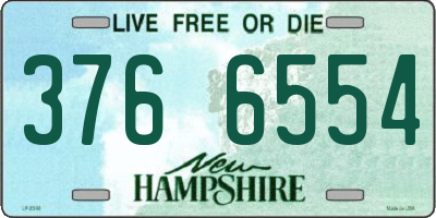NH license plate 3766554