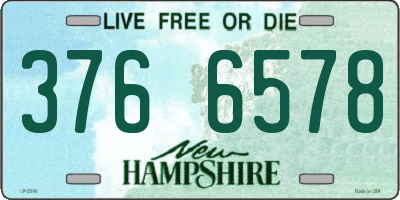 NH license plate 3766578