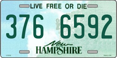 NH license plate 3766592