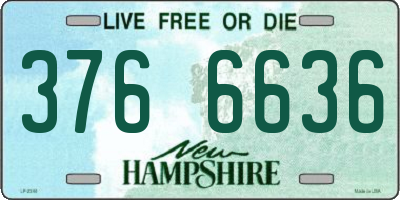NH license plate 3766636