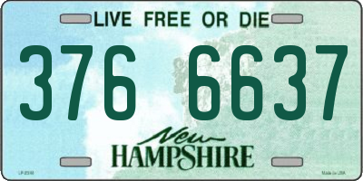 NH license plate 3766637