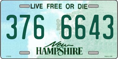 NH license plate 3766643