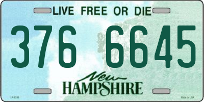 NH license plate 3766645