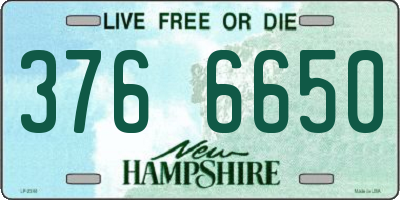 NH license plate 3766650