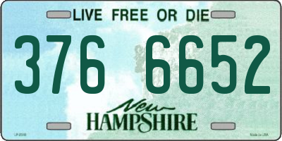 NH license plate 3766652