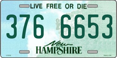 NH license plate 3766653