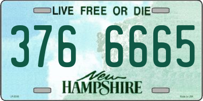 NH license plate 3766665