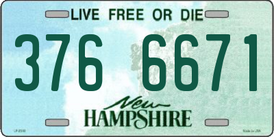 NH license plate 3766671