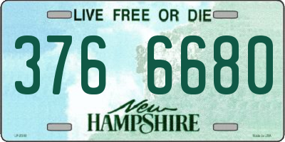 NH license plate 3766680