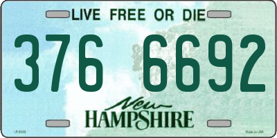 NH license plate 3766692