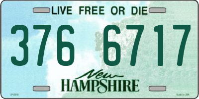 NH license plate 3766717