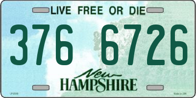NH license plate 3766726
