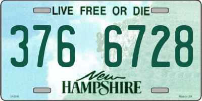 NH license plate 3766728