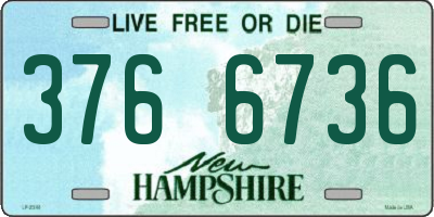 NH license plate 3766736
