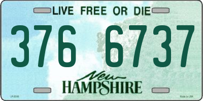 NH license plate 3766737