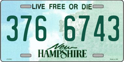 NH license plate 3766743