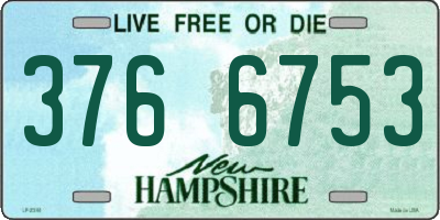 NH license plate 3766753