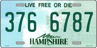 NH license plate 3766787