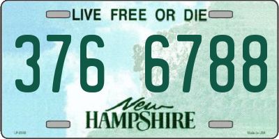 NH license plate 3766788