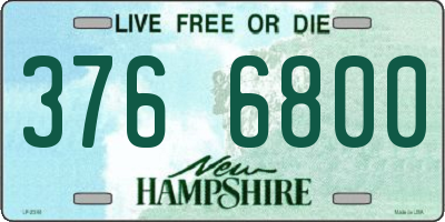 NH license plate 3766800