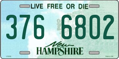 NH license plate 3766802