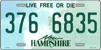 NH license plate 3766835
