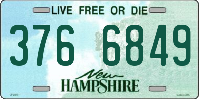 NH license plate 3766849