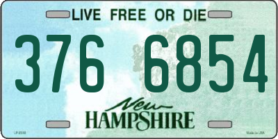 NH license plate 3766854