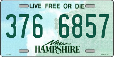 NH license plate 3766857