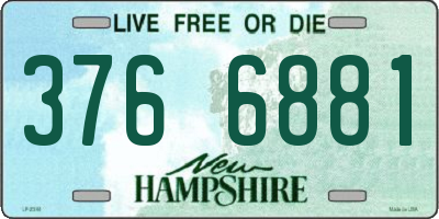 NH license plate 3766881